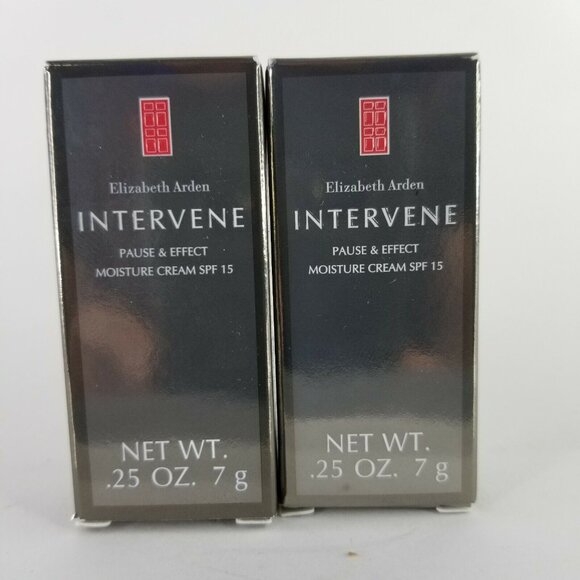 2 Pk Elizabeth Arden INTERVENE Pause & Effect Moisture Cream SPF 15 .25 Oz Lot 2 - Picture 1 of 3